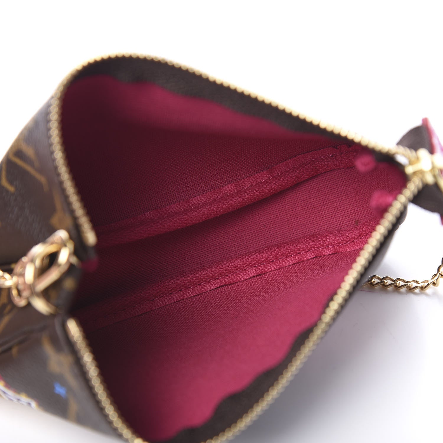Louis Vuitton Monogram 2020 Christmas Animation Roller Coaster Mini Pochette Accessories Pivoine 4 of 7