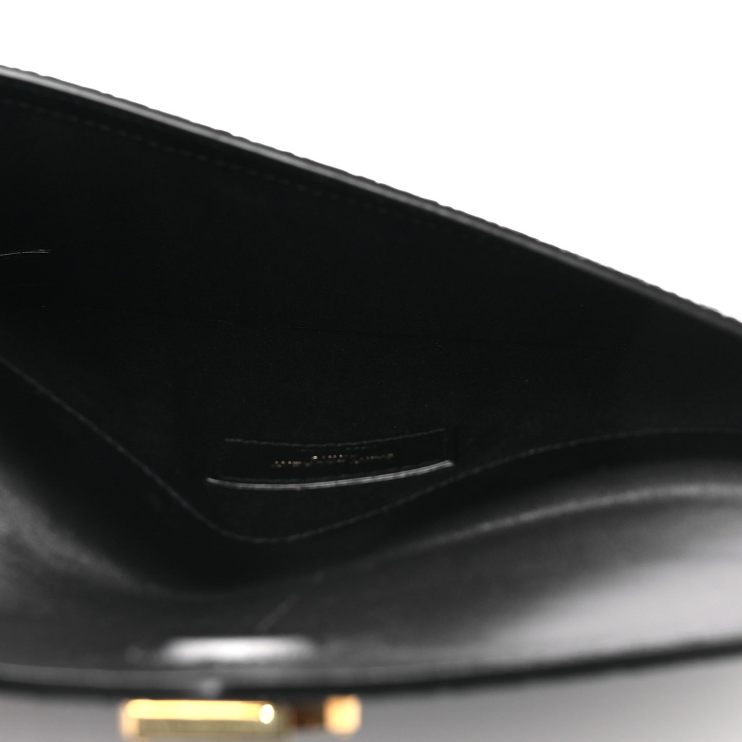 Calfskin Crocodile Embossed Uptown Monogram Clutch Black