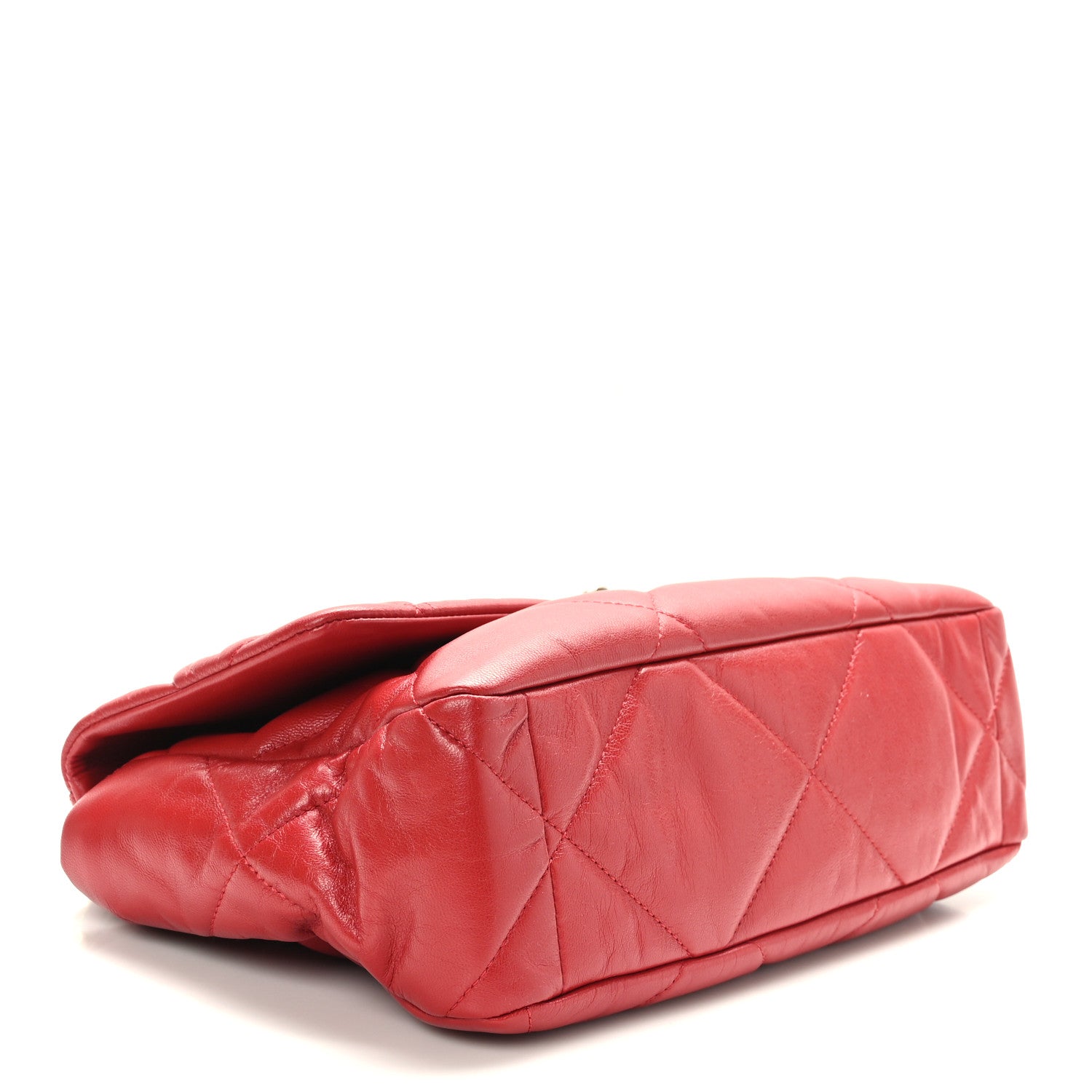 Chanel Lambskin Quilted Large Chanel 19 Flap Red 4 of 9
