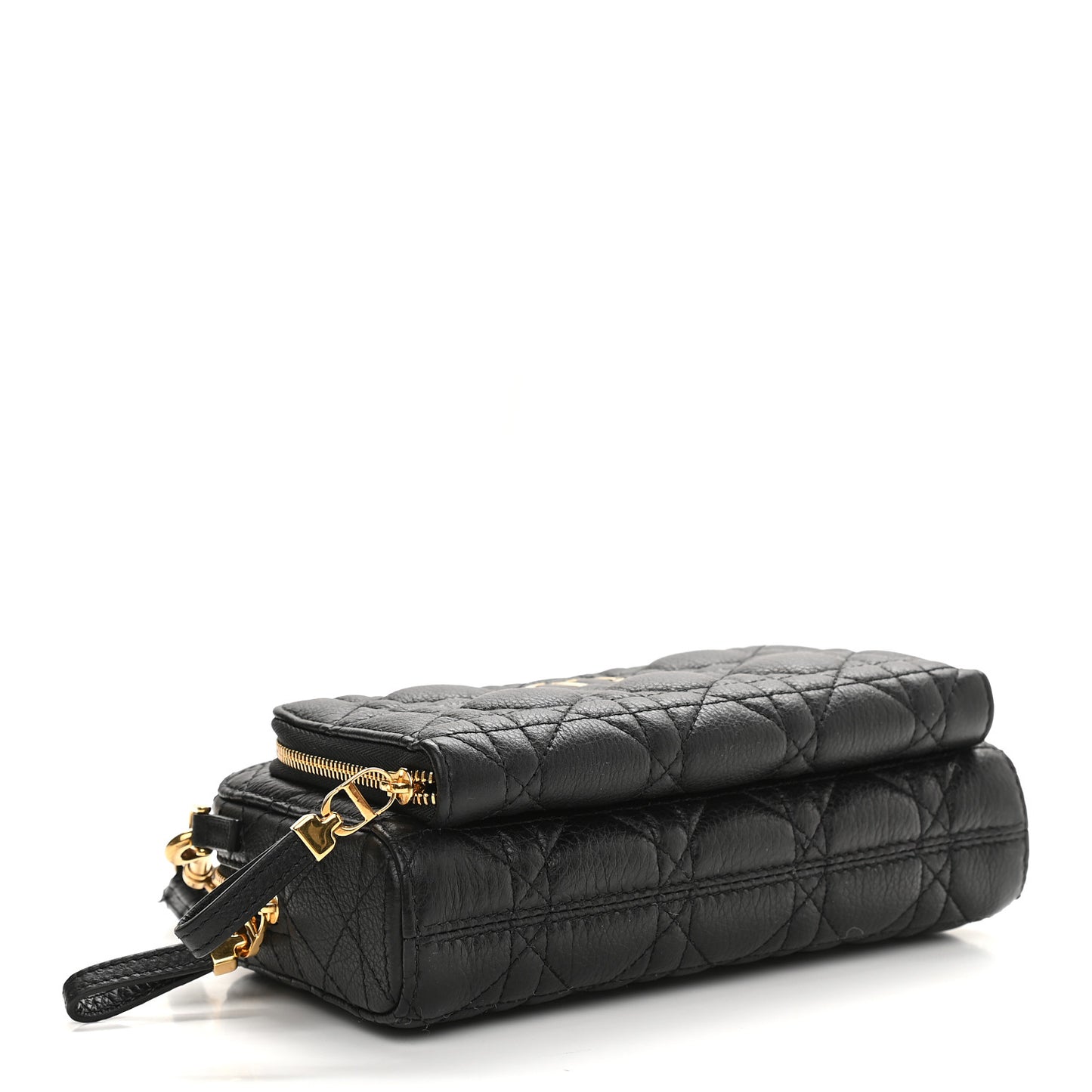 Supple Calfskin Caro Double Pouch Black