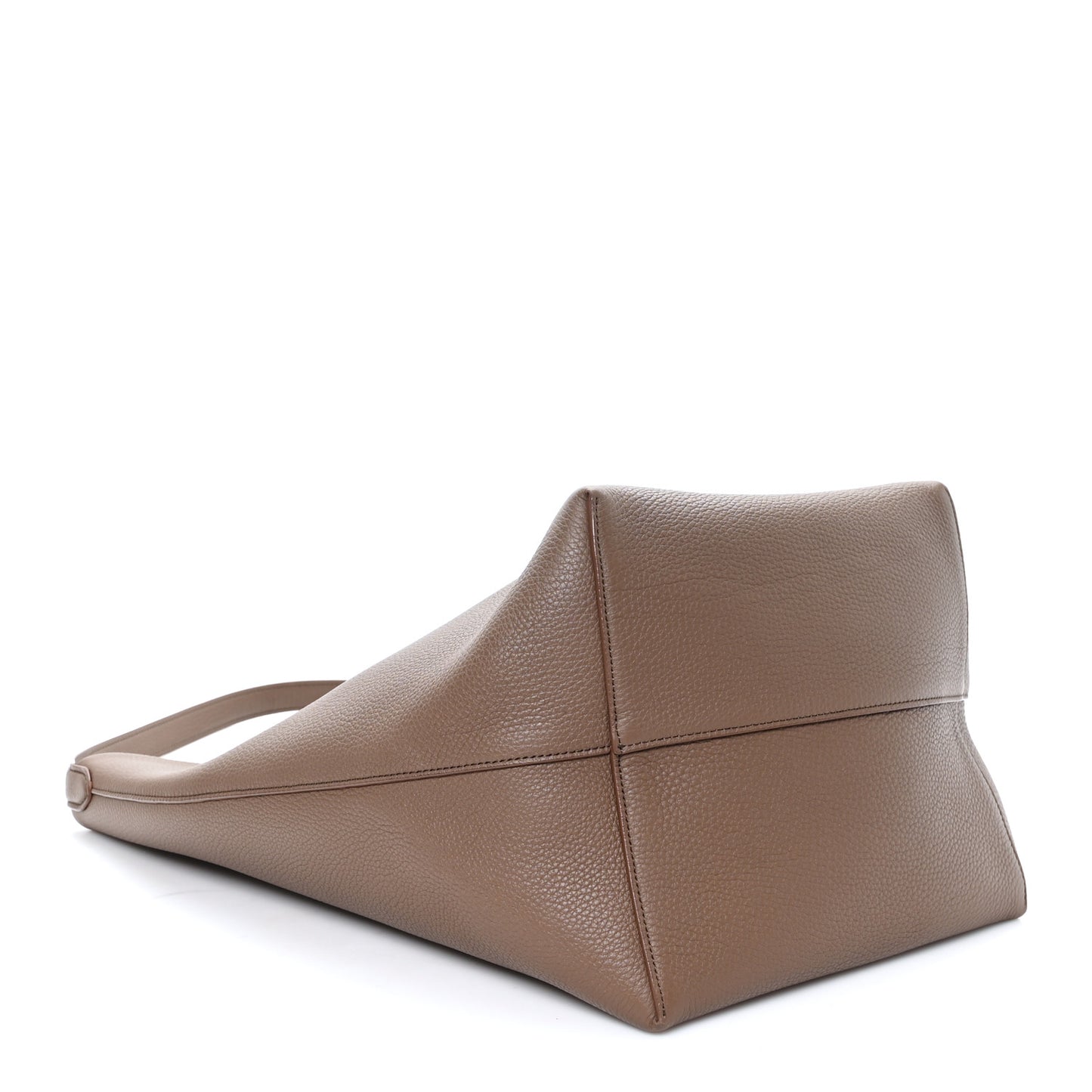 Grained Calfskin Large N/S Park Tote Dark Taupe