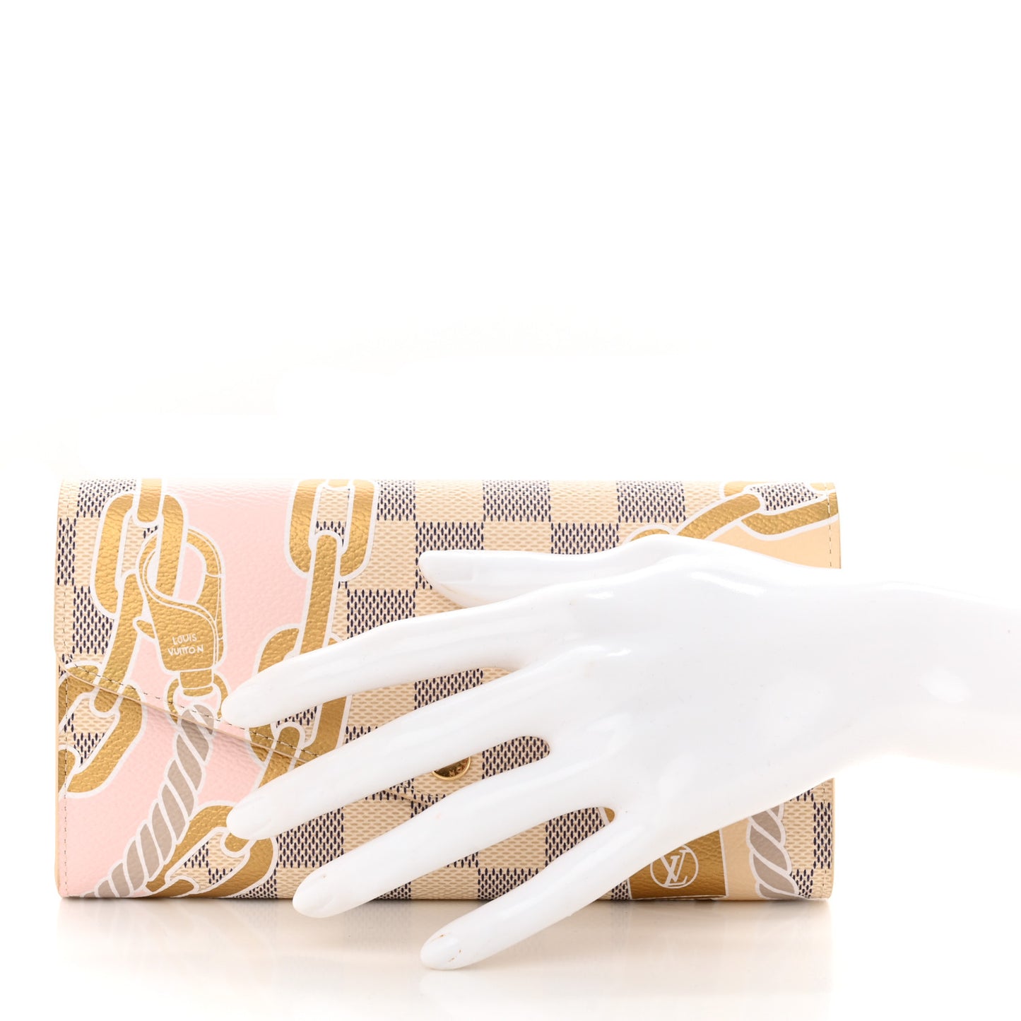 Damier Azur Nautical Sarah Wallet NM Gold