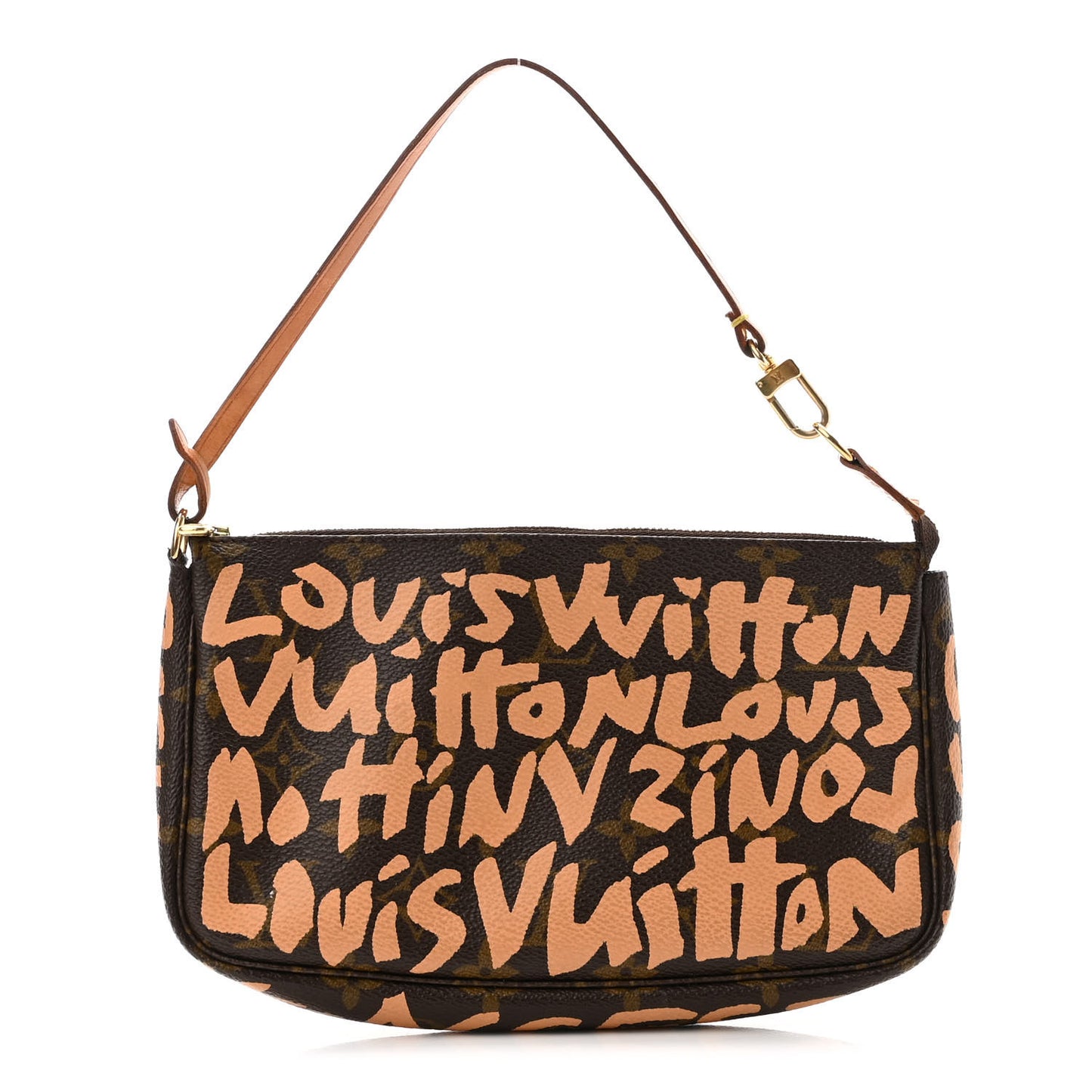 Monogram Graffiti Pochette Accessories Peach