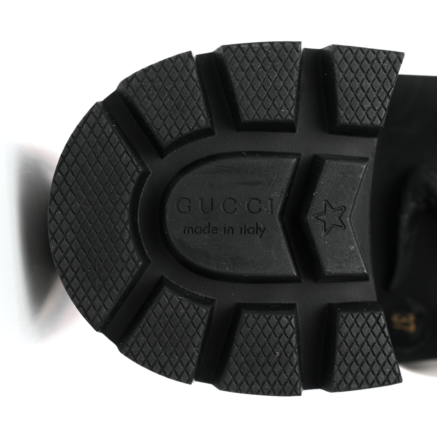 Gucci Calfskin Sylvie Web Womens Lace Up Combat Boots 37 Black 8 of 9
