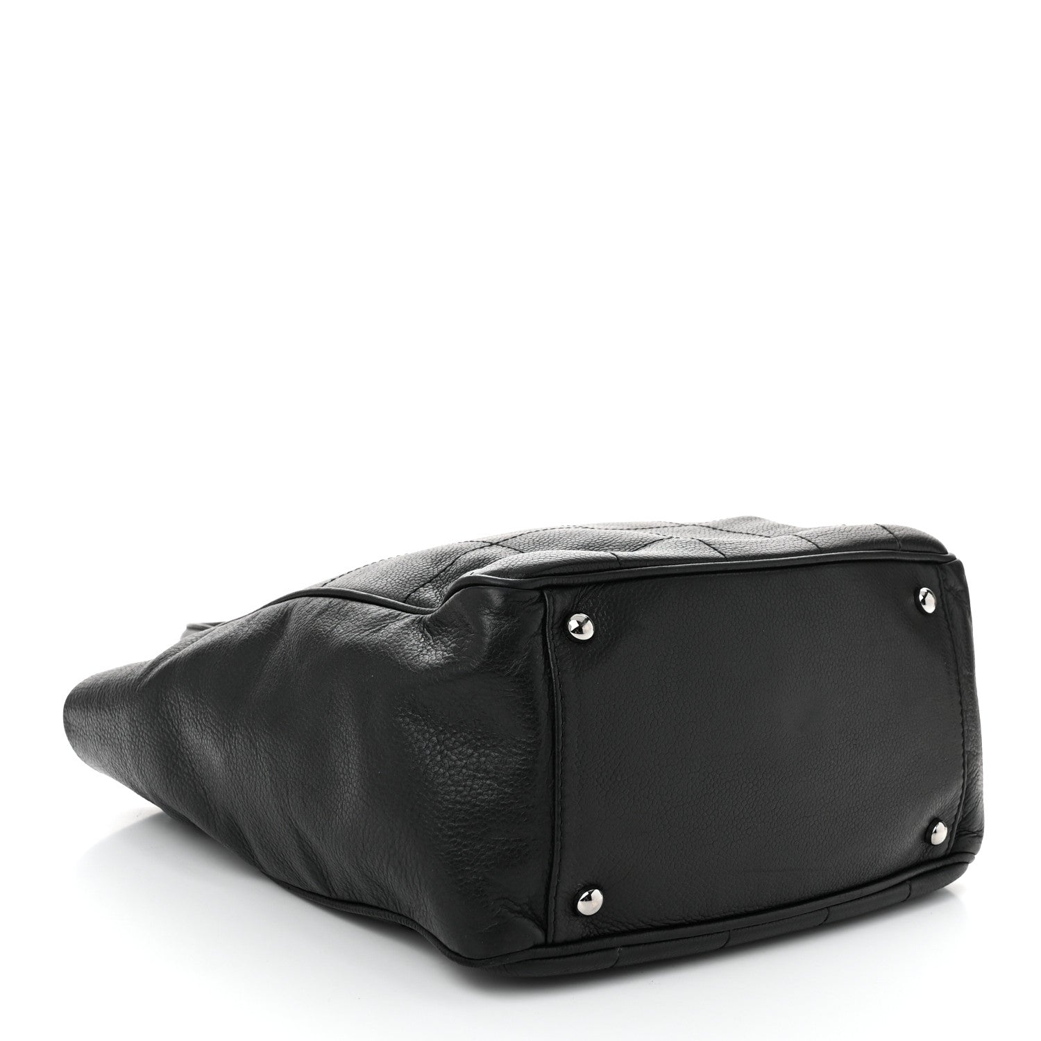 Chanel Lambskin Square Stitched Tote Black 4 of 10