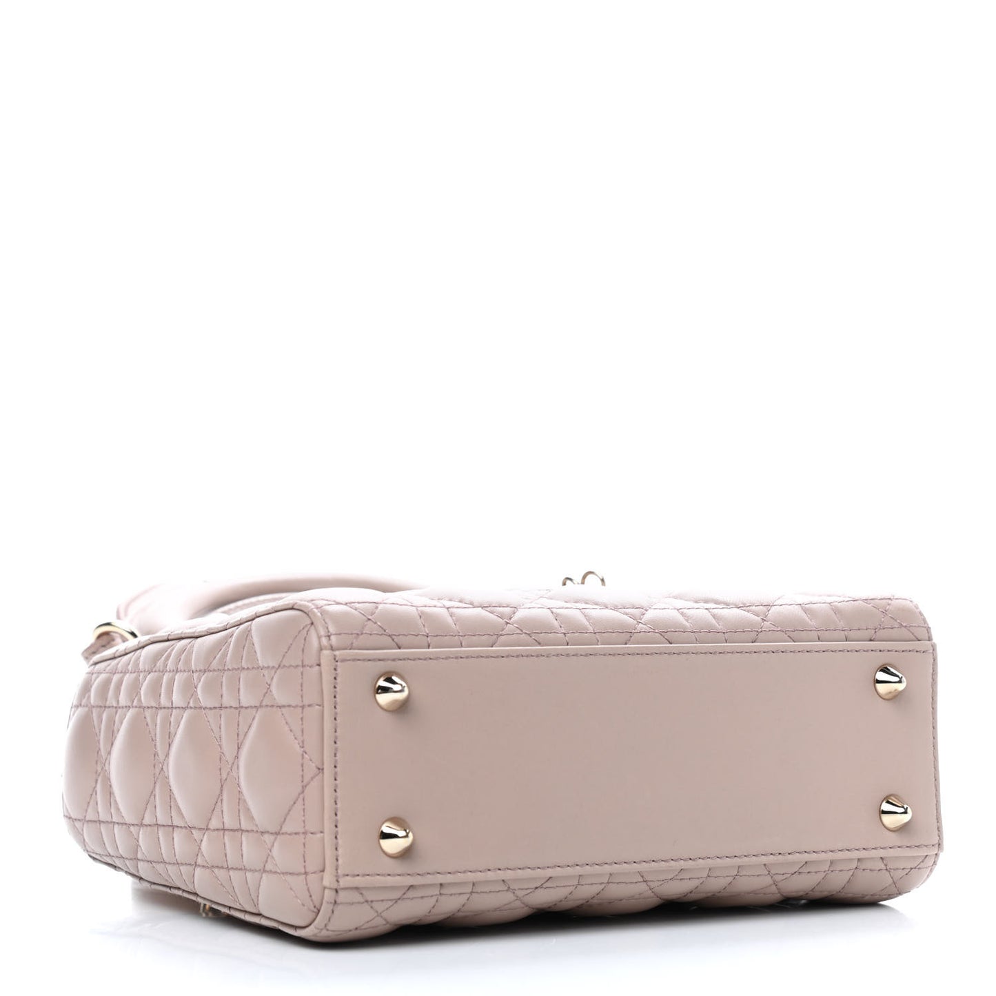 Lambskin Cannage Small Lucky Badges My Lady Dior Taupe