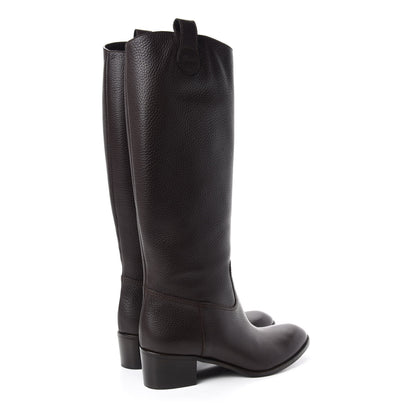 Gucci Cellarius Soft Calfskin Riding Boots 41 Dark Brown 4 of 9