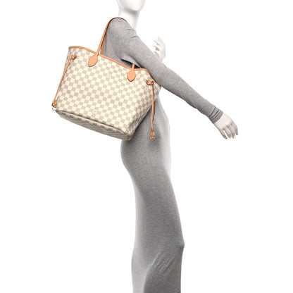 Louis Vuitton Damier Azur Neo Neverfull MM Rose Ballerine 2 of 13