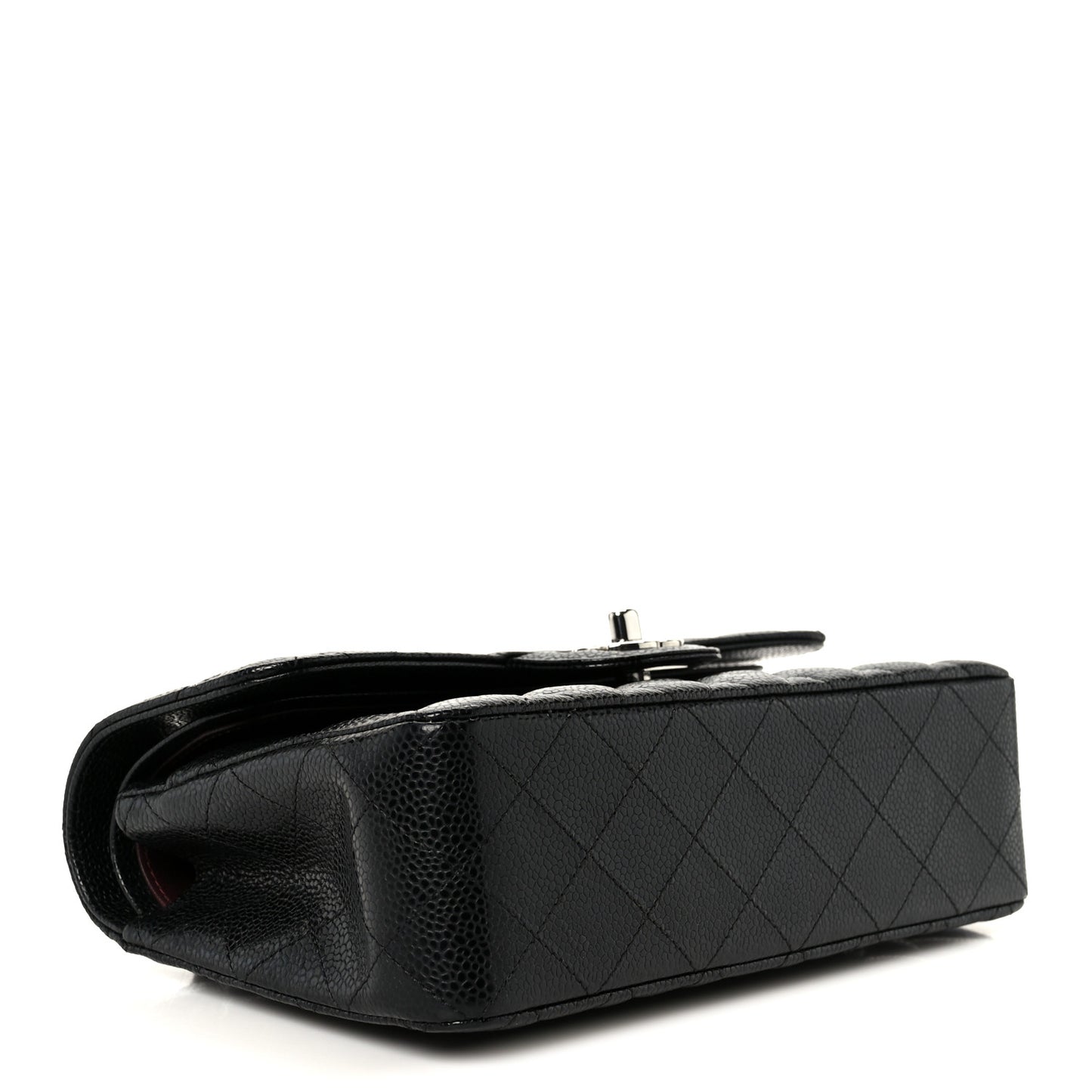 Caviar Quilted Small Double Flap Black