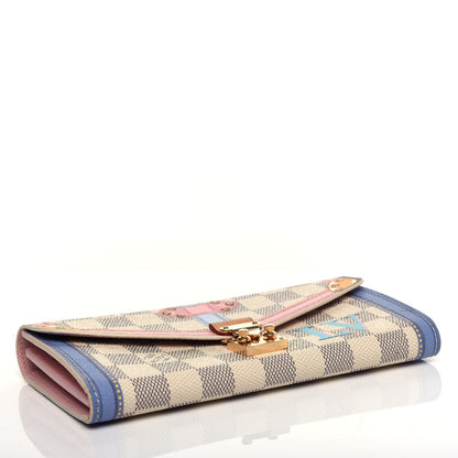 Louis Vuitton Damier Azur Summer Trunks Sarah Wallet NM 4 of 13