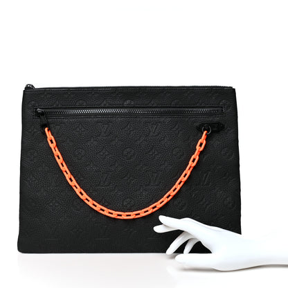 Louis Vuitton Taurillon Monogram Solar Ray A4 Pouch Black 2 of 13