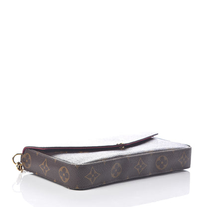 Louis Vuitton Monogram Pochette Felicie Chain Wallet Fuchsia 4 of 9