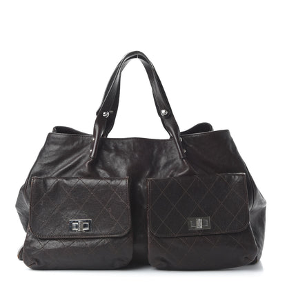 Chanel Glazed Caviar Large Pocket In The City Tote Brown 1 of 11