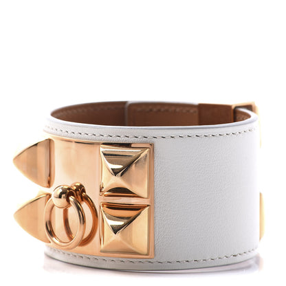 Hermes Swift Collier de Chien CDC Bracelet T3 Craie 1 of 8