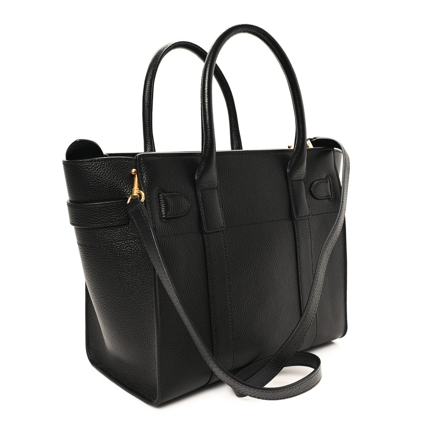 Classic Grain Small Bayswater Zip Tote Black