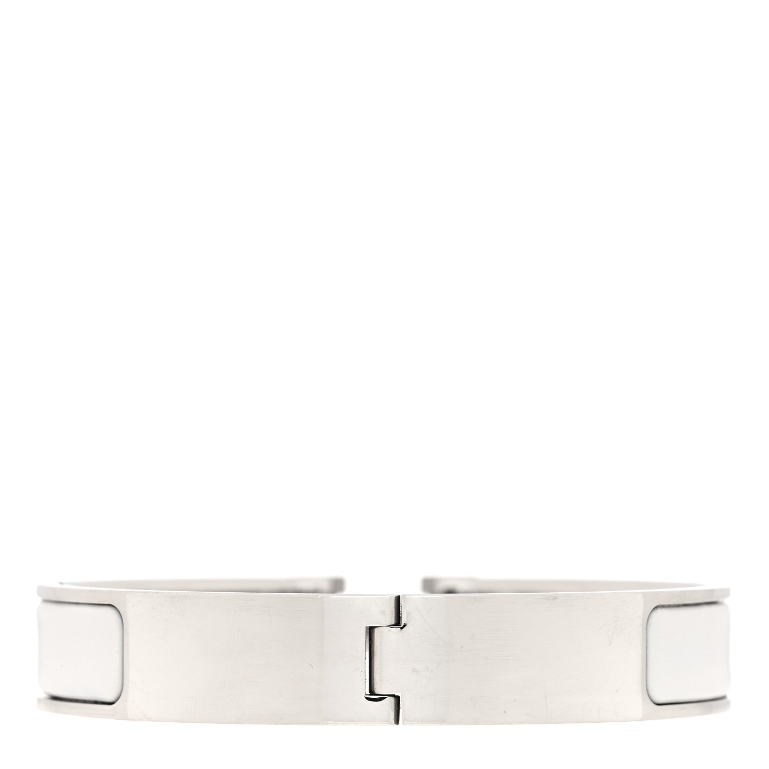 Hermes Enamel Narrow Clic Clac H Bracelet GM White 3 of 5