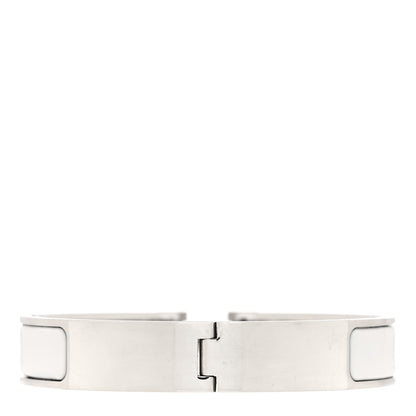 Hermes Enamel Narrow Clic Clac H Bracelet GM White 3 of 5