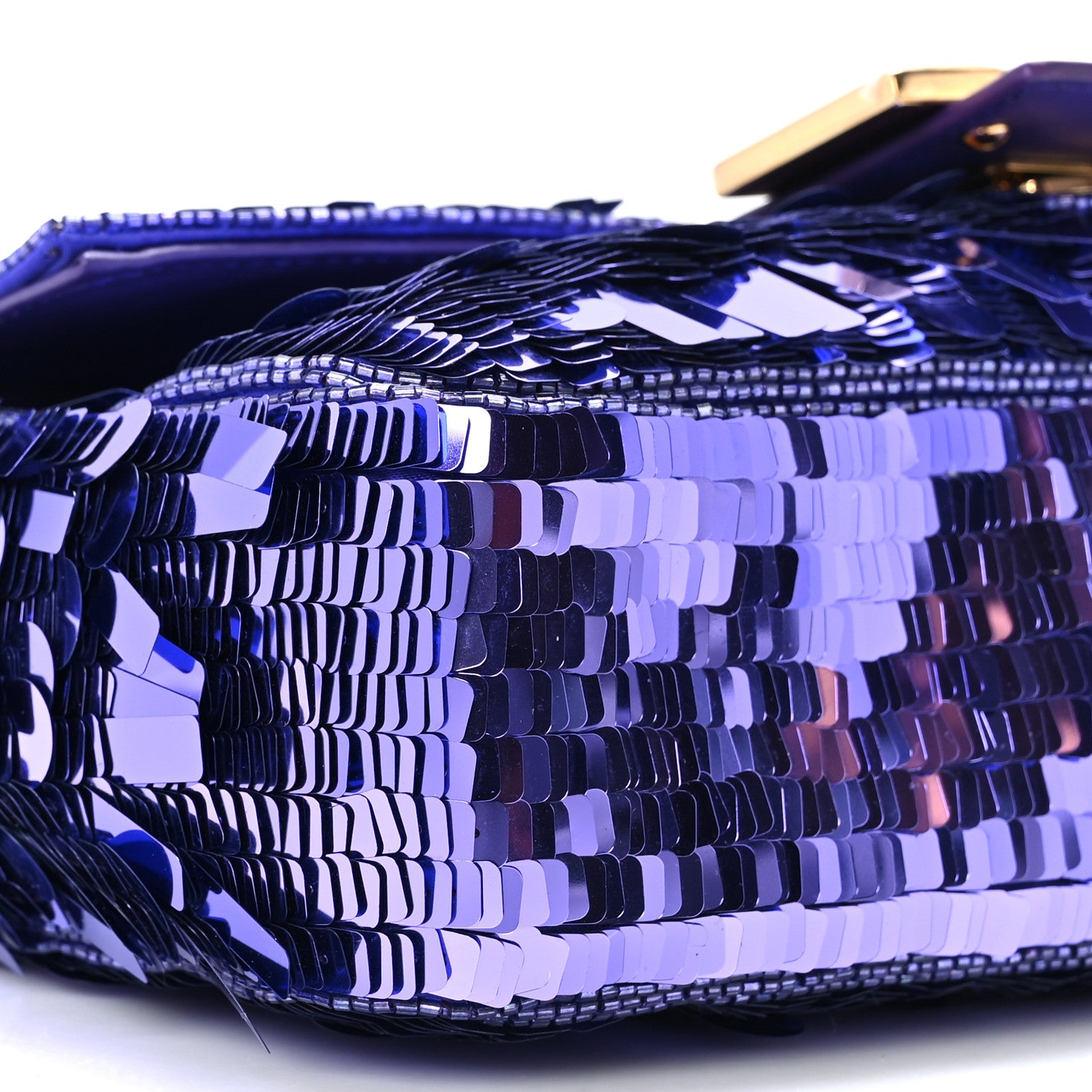 Fendi Sequin Paillettes Vitello Grace Sex and the City Baguette Viola Purple Rain 8 of 8