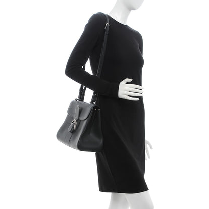 Delvaux Grained Calfskin MM Brillant Satchel Black 3 of 8