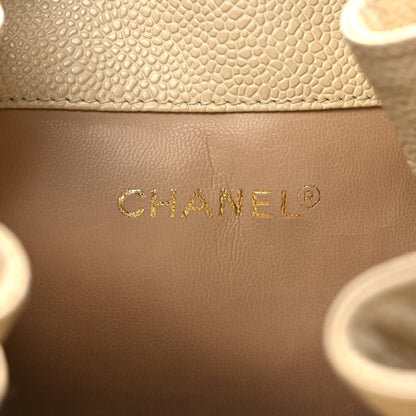 Chanel Caviar Drawstring Bucket Bag White 6 of 11