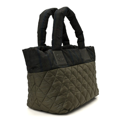 Chanel Nylon Quilted Small Coco Cocoon Tote Khaki 2 of 9
