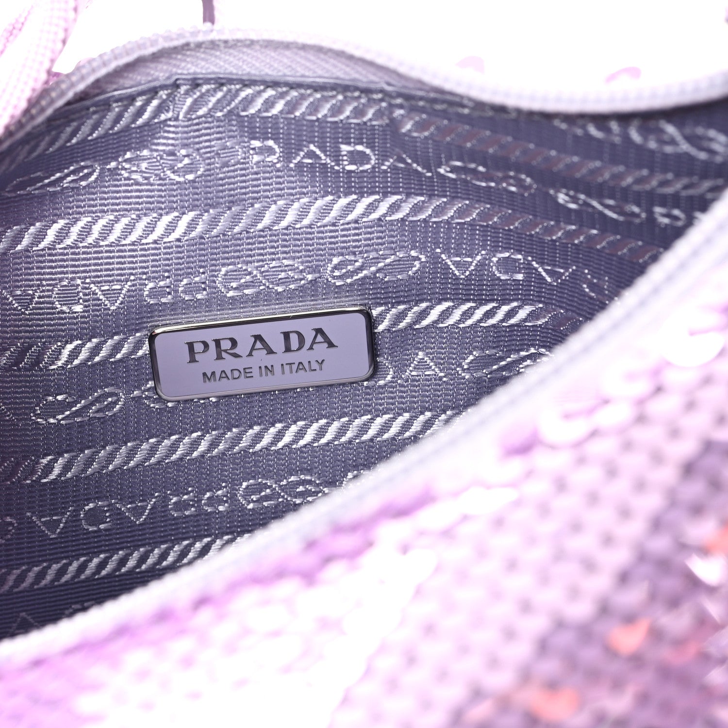 Prada Paillettes Sequin Mini Re-Edition 2000 Bag Lilium Black 6 of 9
