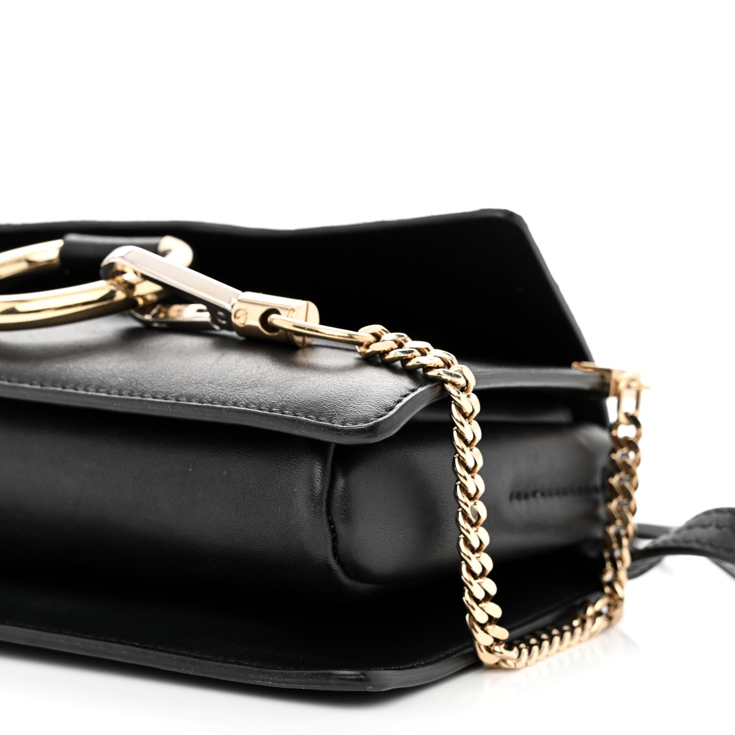 Chloe Suede Calfskin Small Faye Shoulder Bag Black 10 of 10