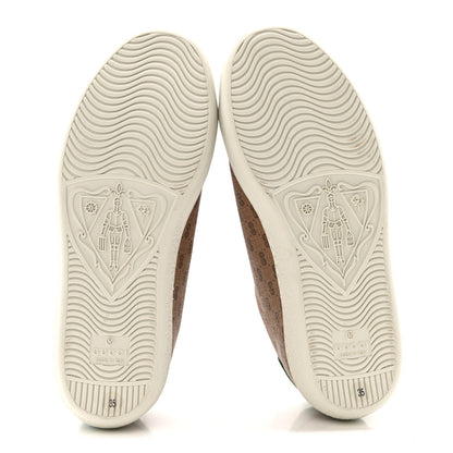 Gucci X DISNEY Mini Vintage GG Supreme Monogram Mickey Mouse Womens Ace Sneakers 35 Beige Vintage Sun Oil 6 of 11