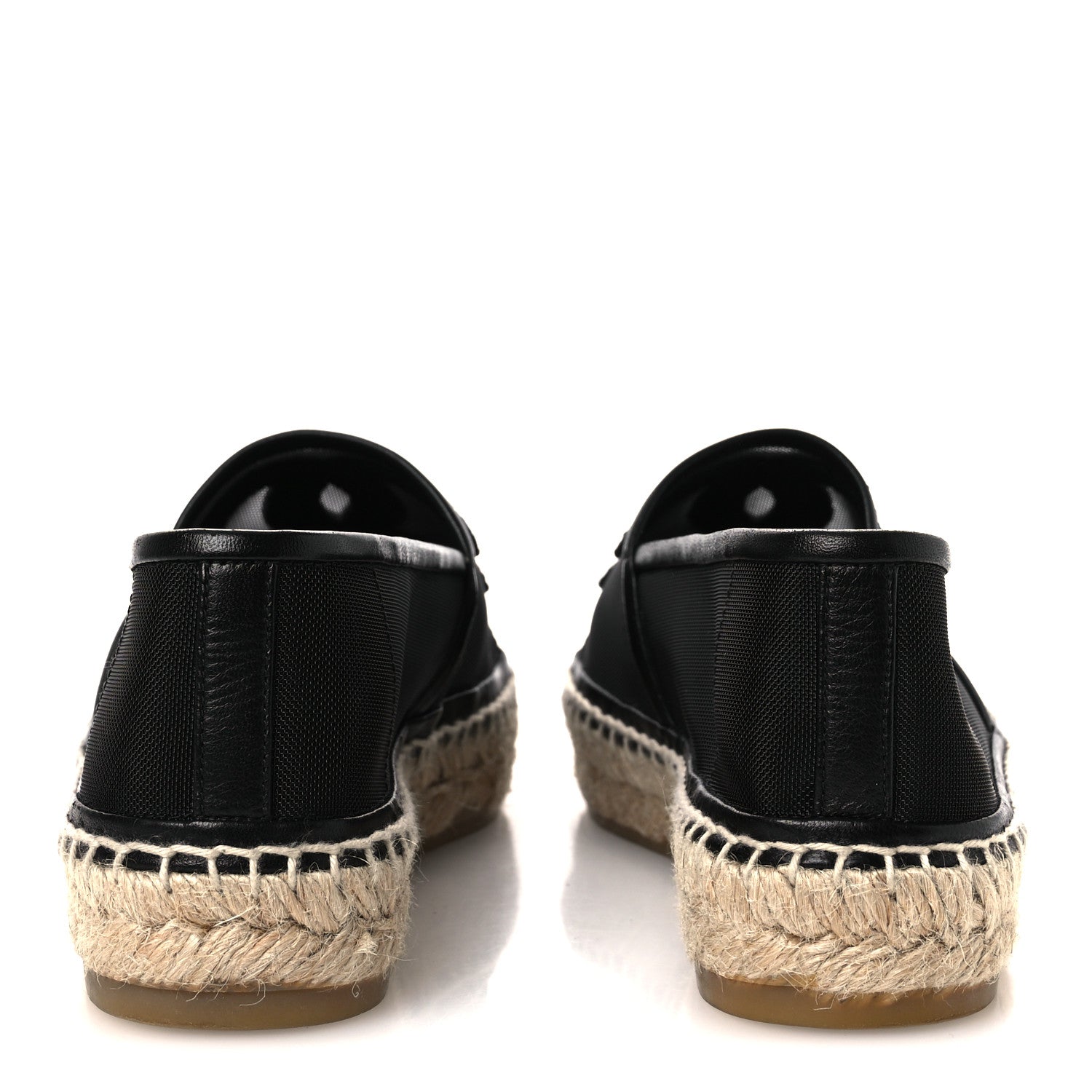 Chanel Mesh Grosgrain CC Espadrilles 35 Black 6 of 11