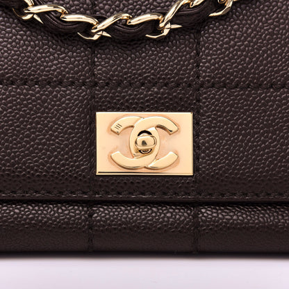 Chanel Caviar Square Stitched Medium Flap Brown 10 of 10
