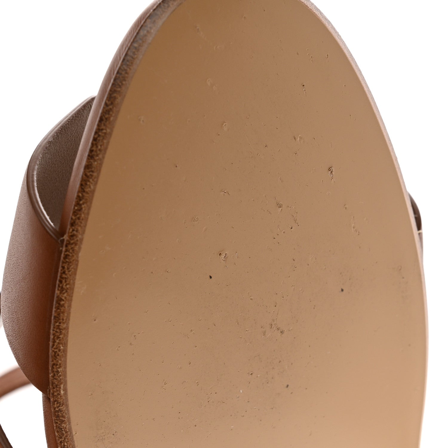 Hermes Calfskin Legend Wedge Sandals 38 Gold 9 of 11