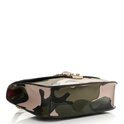 Valentino Garavani Nappa Canvas Camouflage Medium Glam Lock Rockstud Flap Multicolor 4 of 9