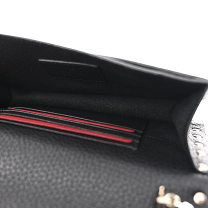 Valentino Garavani Pebbled Calfskin Rockstud Envelope Wallet on Chain Black 6 of 11