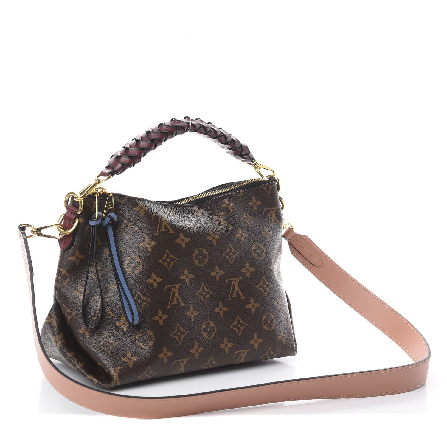 Louis Vuitton Monogram Beaubourg Hobo Mini Bordeaux Red Peach Safran Blue Jean Blue 2 of 6