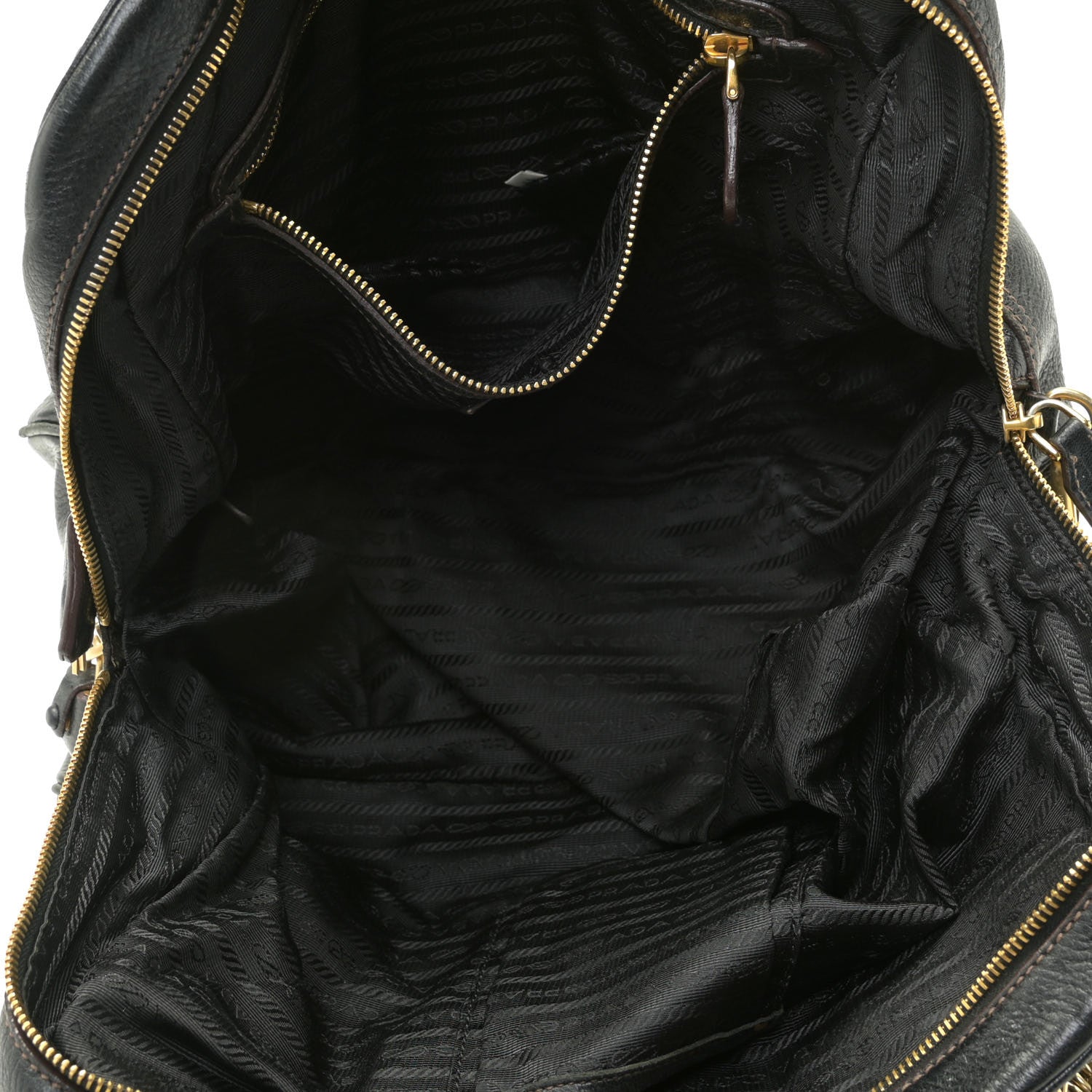 Prada Cervo Large Animalier Satchel Black 7 of 14