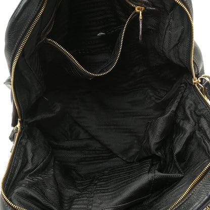 Prada Cervo Large Animalier Satchel Black 7 of 14