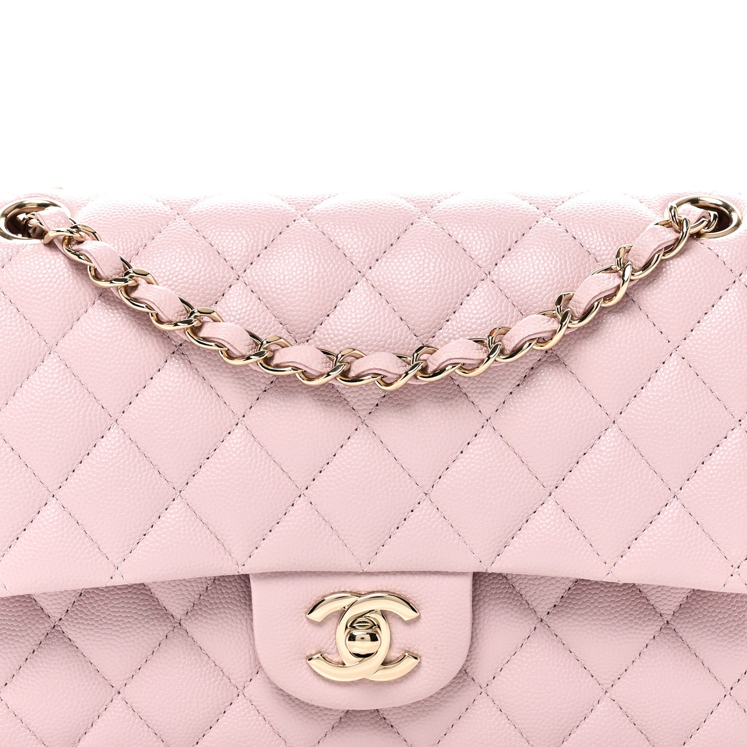 Chanel Caviar Quilted Medium Double Flap Light Pink 8 of 11