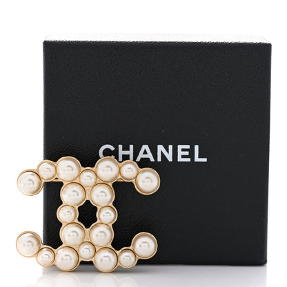 Chanel Pearl CC Brooch Gold 4 of 4