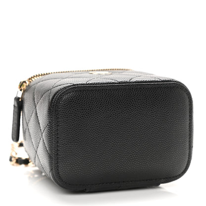 Chanel Caviar Quilted Mini Vanity Case With Chain Black 4 of 11