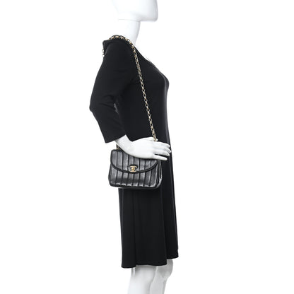 Chanel Lambskin Vertical Quilt Small Single Flap Black 2 of 15