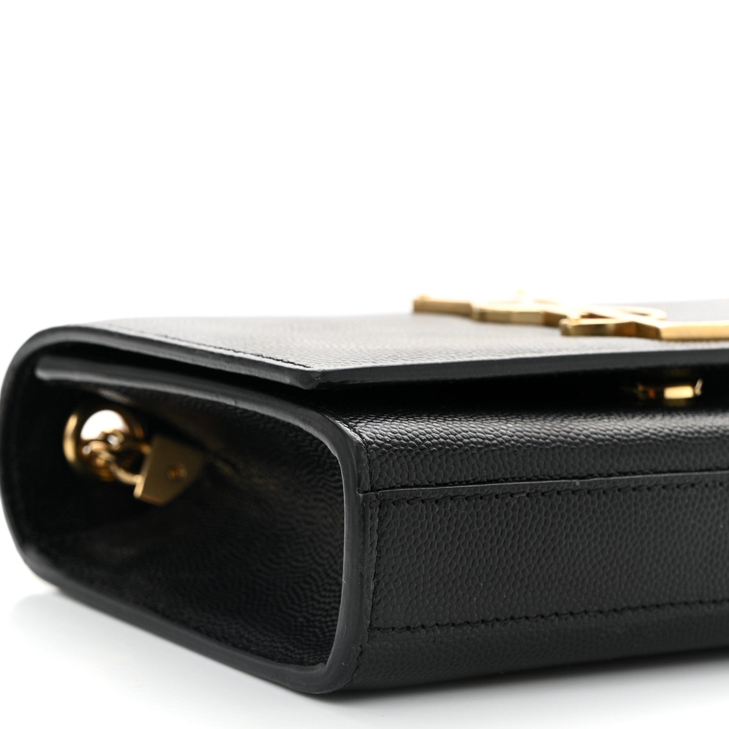 Saint Laurent Grain De Poudre Small Monogram Kate Satchel Black 9 of 11