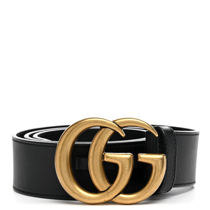 Gucci Calfskin Double G 40mm Belt 80 32 Black 1 of 5