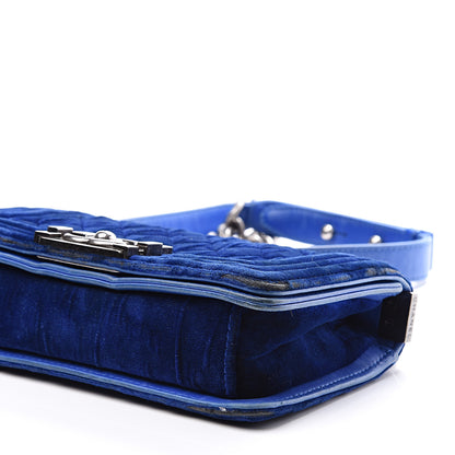 Chanel Velvet Quilted Small Boy Flap Blue 9 of 10