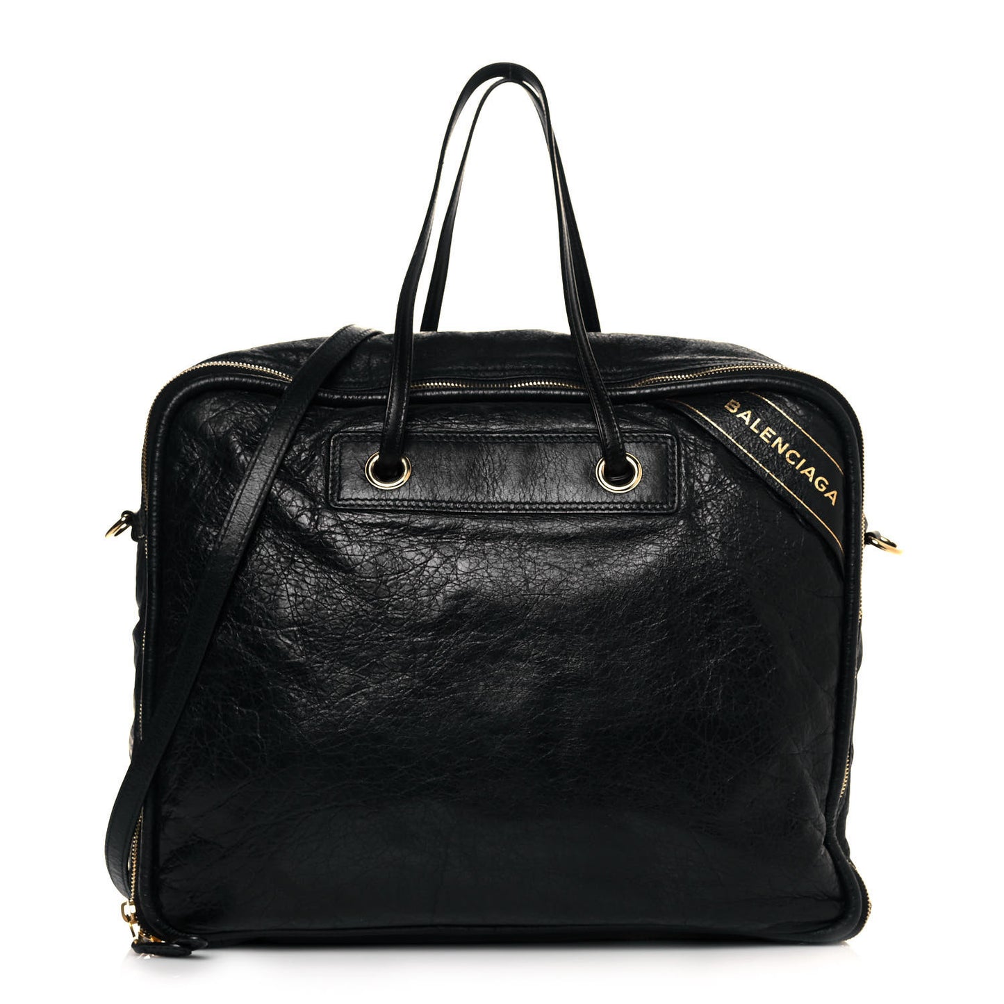 Agneau Medium Blanket Square Tote Black