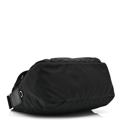 Prada Re-Nylon Vela Saffiano Pocket Double Buckle Messenger Shoulder Bag Black 5 of 11