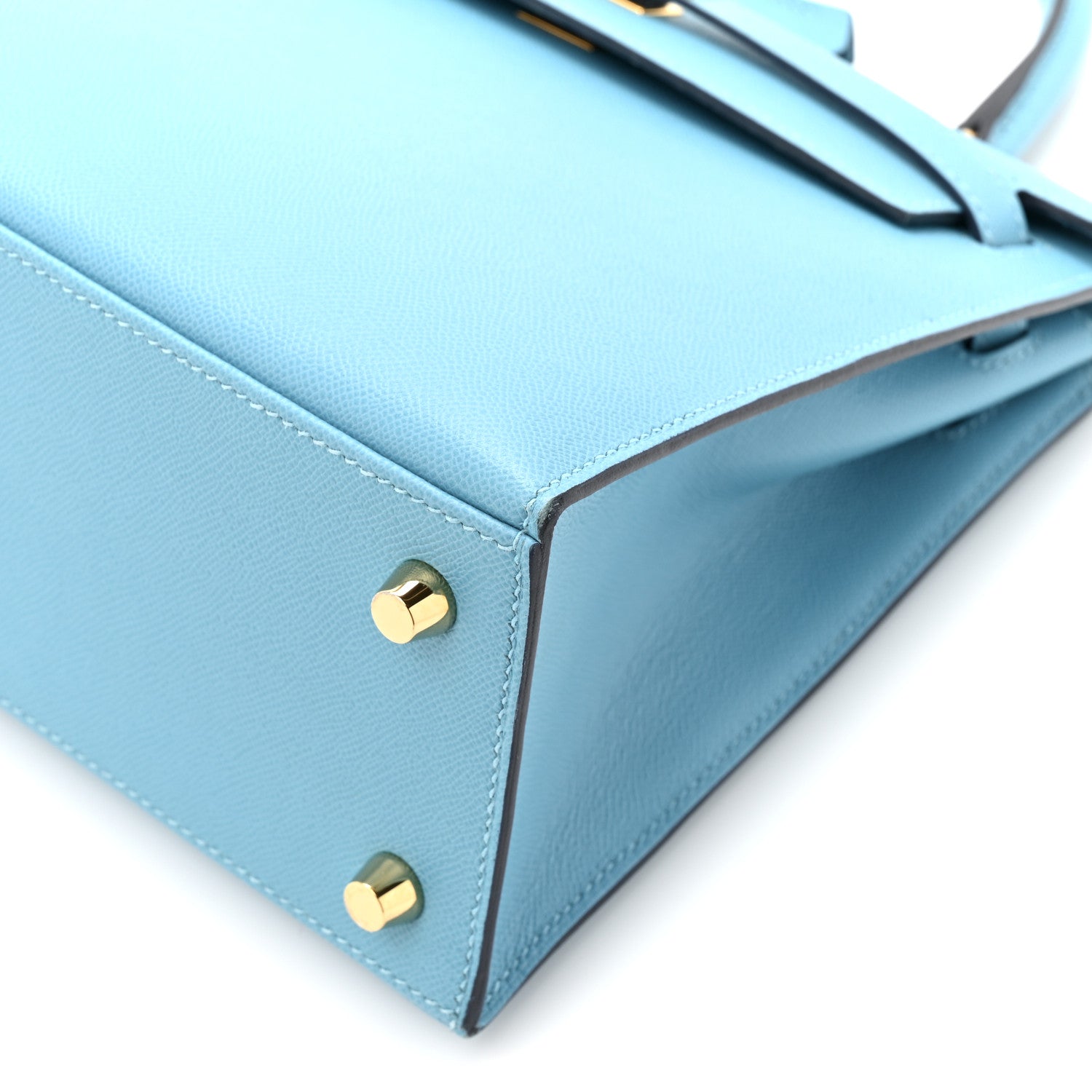 Hermes Madame Calfskin Kelly Sellier 25 Bleu Du Nord 9 of 13
