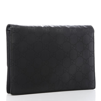 Gucci Monogram Wristlet Clutch Black 3 of 11