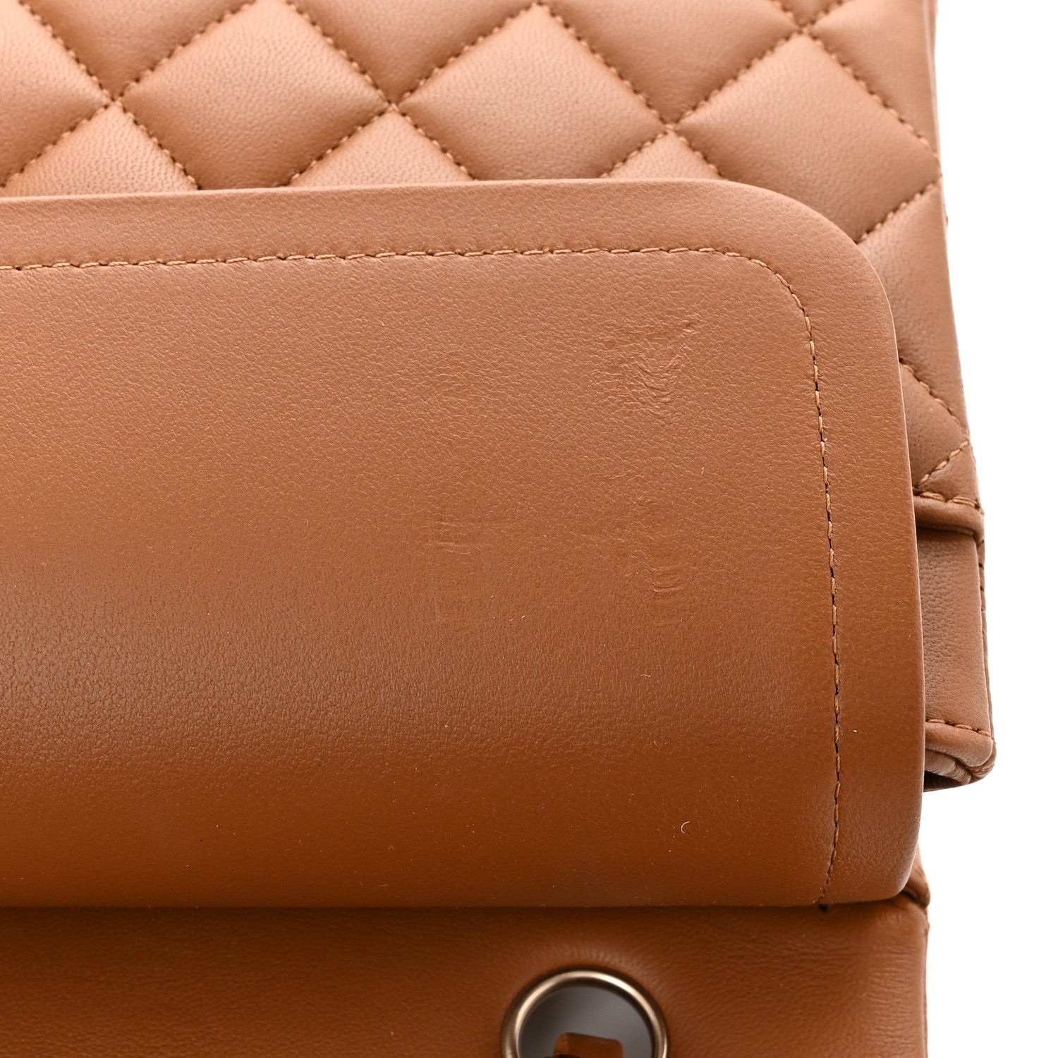 Chanel Lambskin Quilted Medium Double Flap Brown 11 of 12