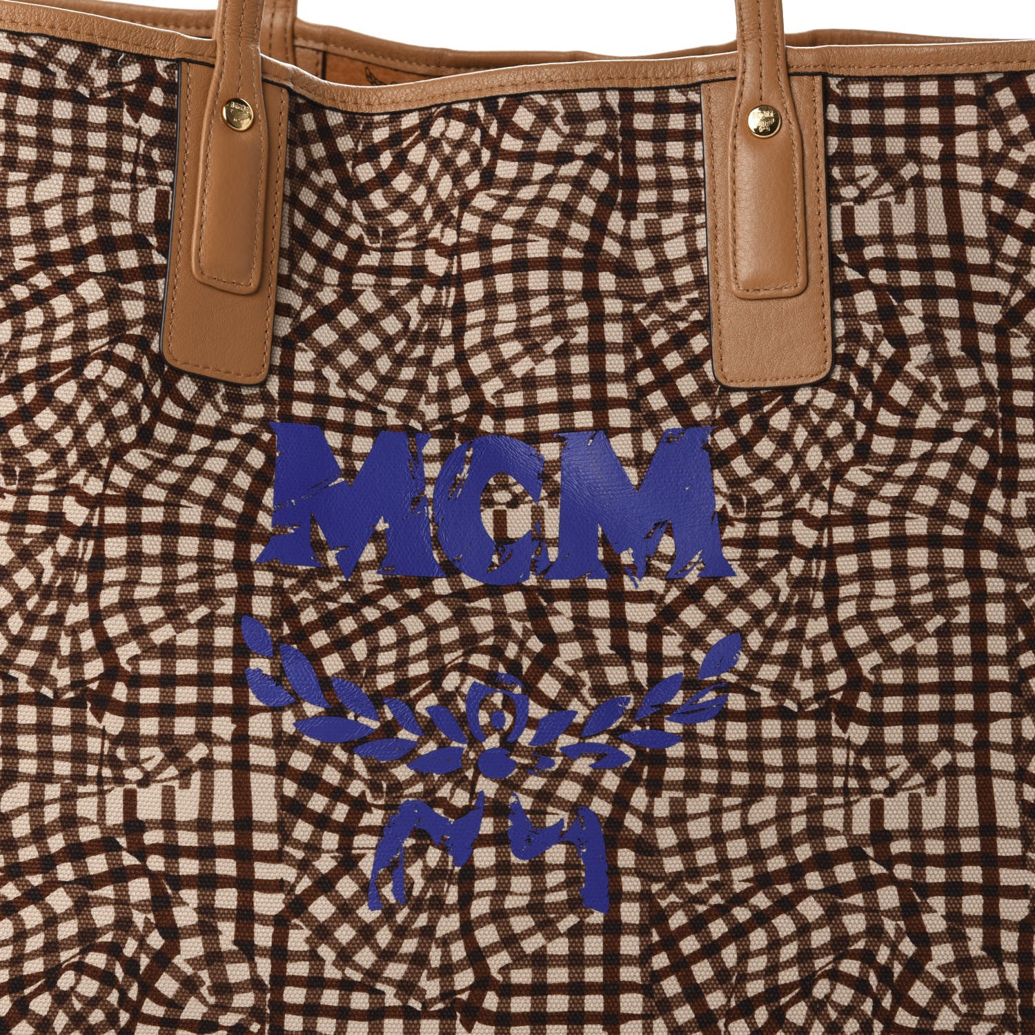 MCM Visetos Large Liz Reversible Shopper Tote Cognac 15 of 15
