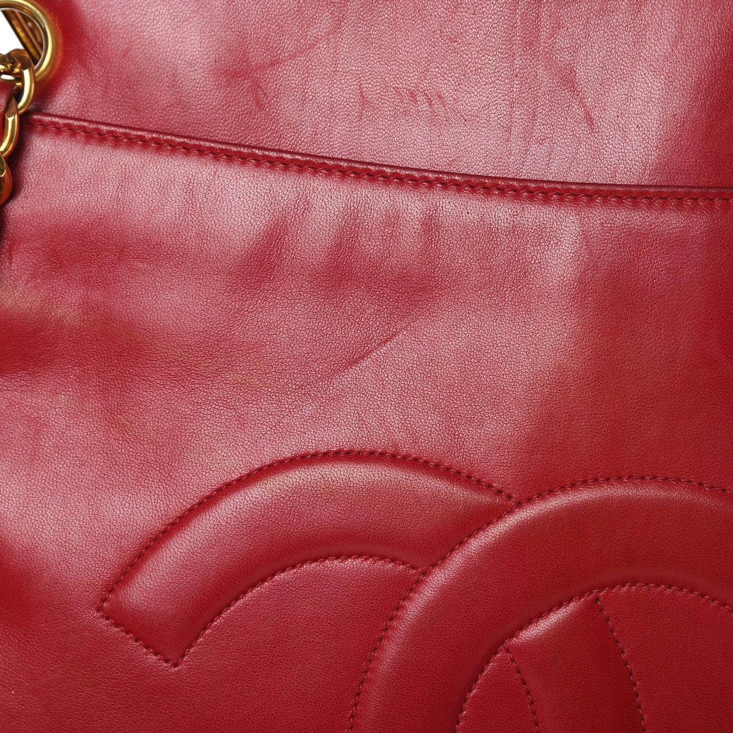 Lambskin CC Shoulder Bag Red